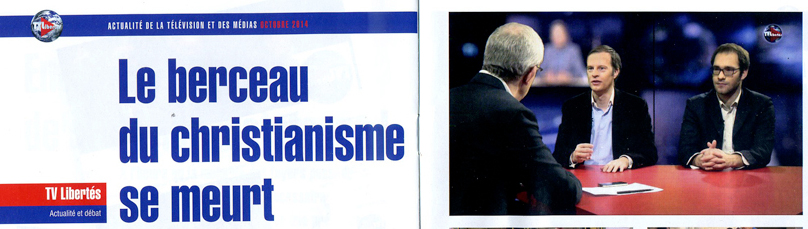 Journal de TV Libertés d'octobre 2014.